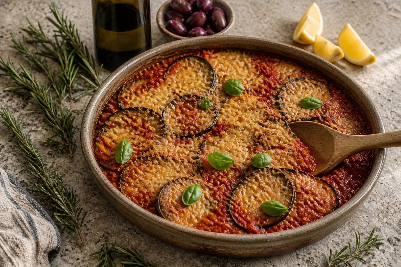 Sauce tomate au basilic qui mijote dans une casserole