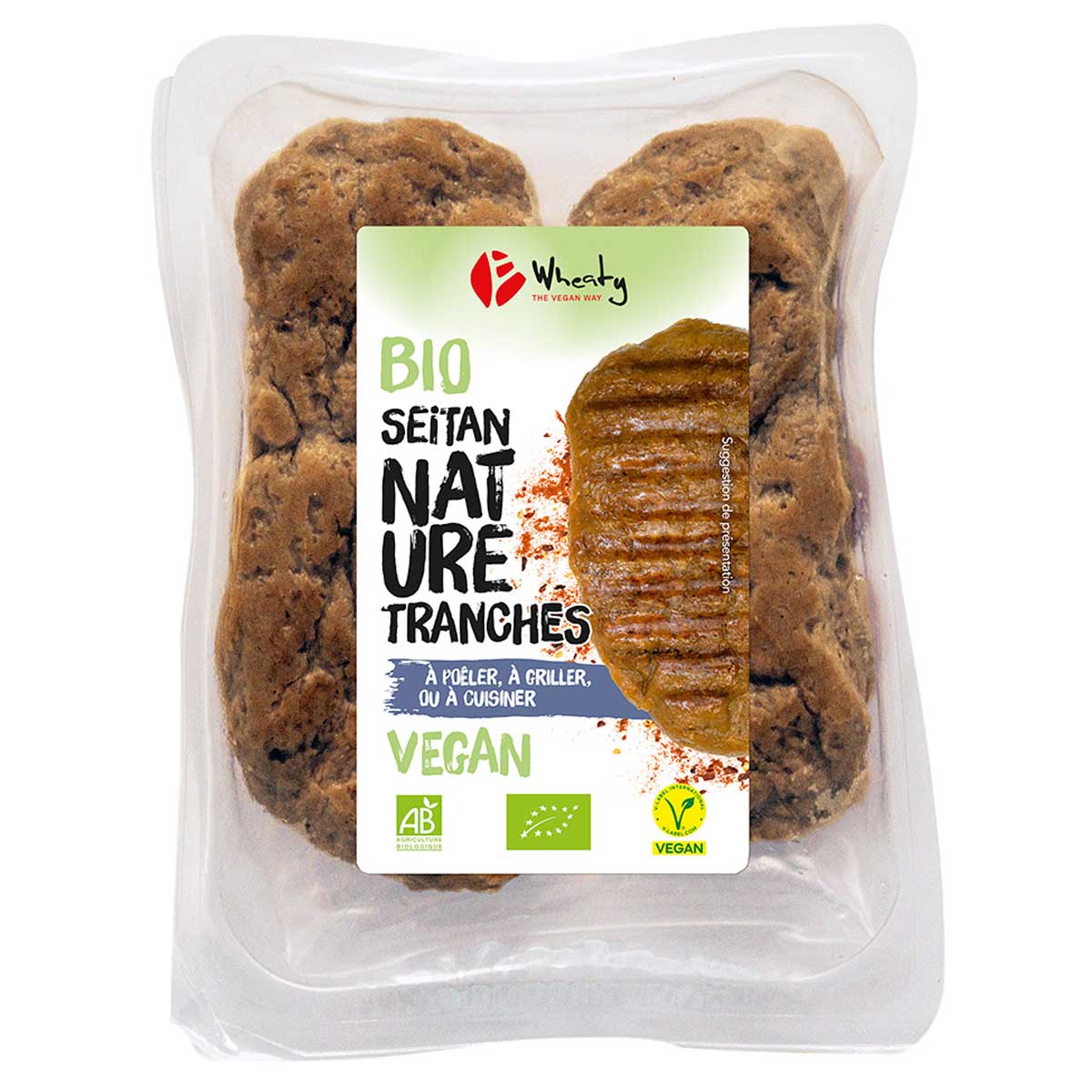 Seitan nature en tranches bio 160g - Wheaty