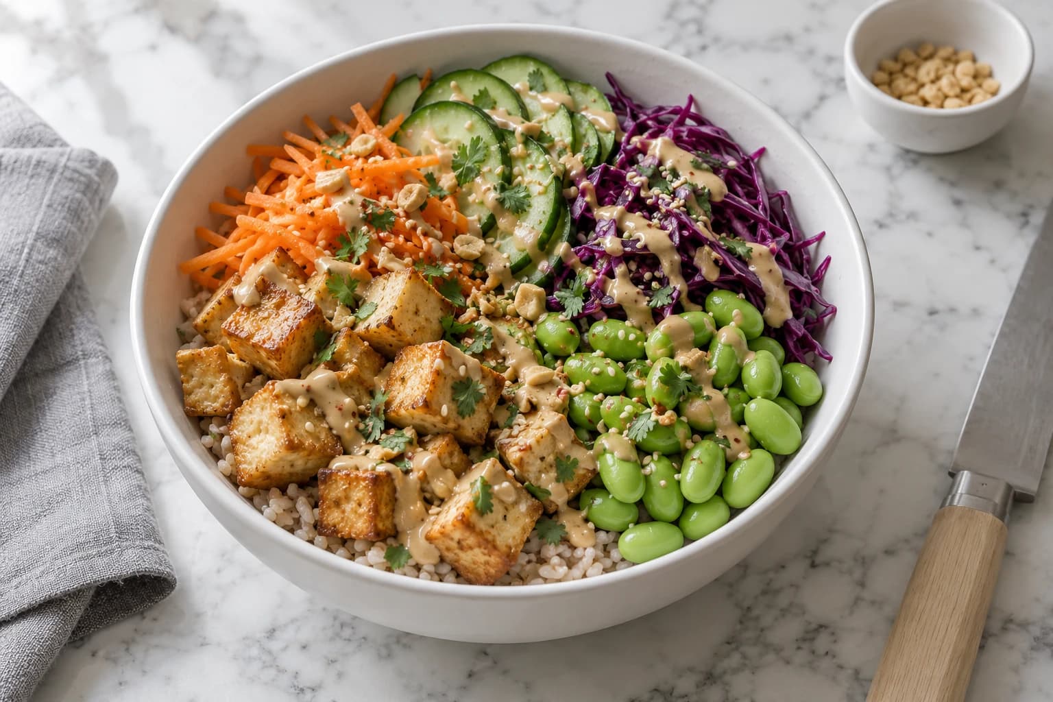 Crispy tofu bowl vegan : facile et ultra-croustillant