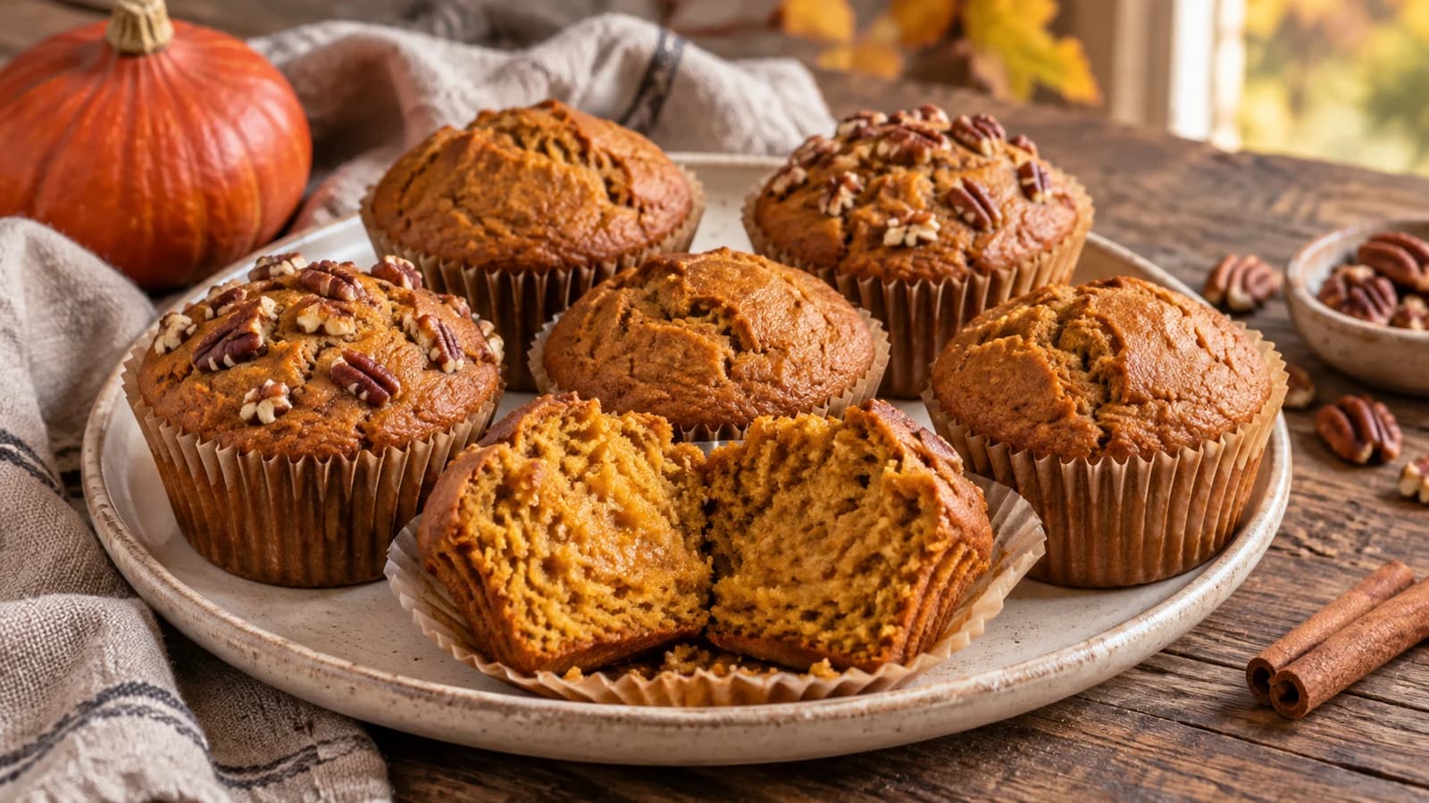 Muffins Pumpkin Spice vegan : mie tendre et épicée