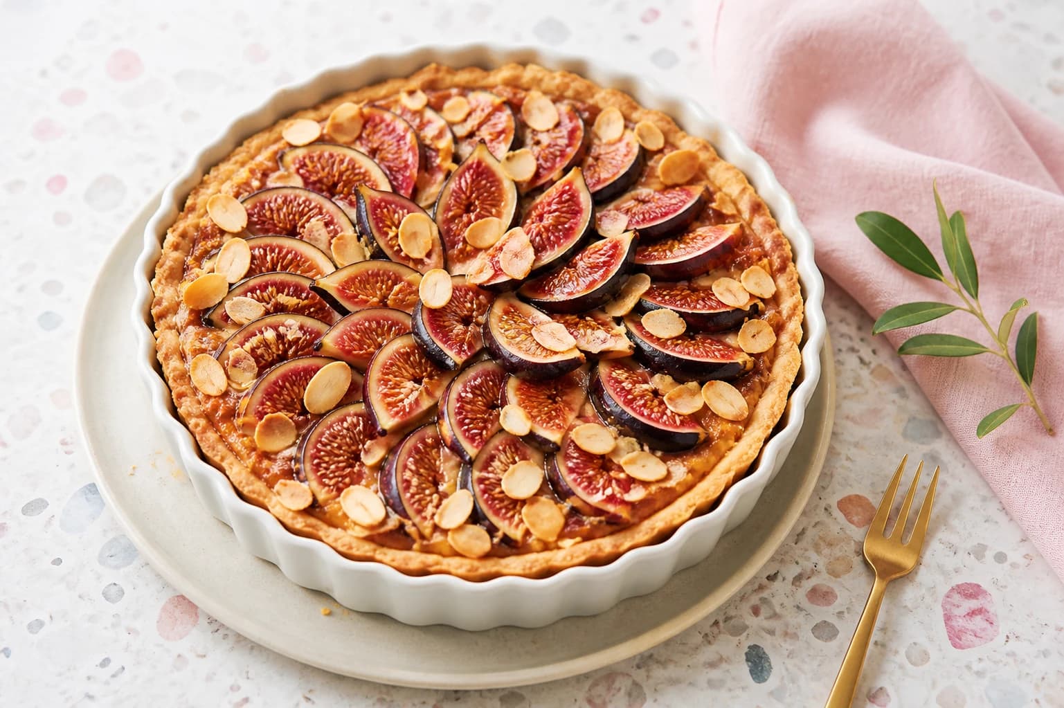 Tarte aux figues vegan : la recette amandine fondante