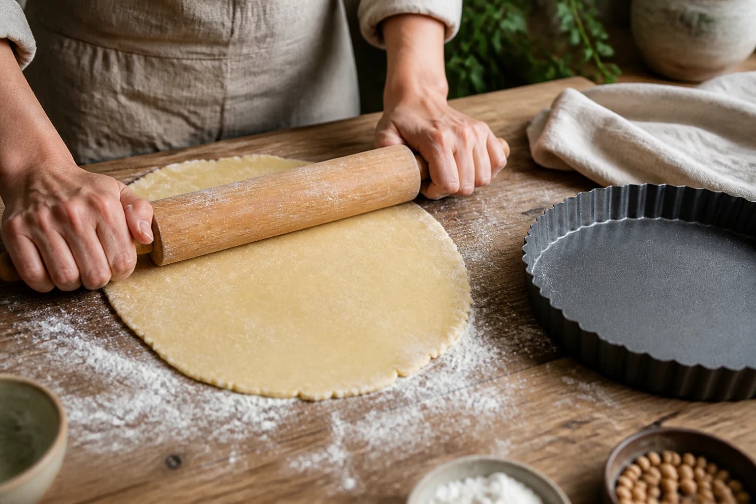 Préparation de la pâte sablée