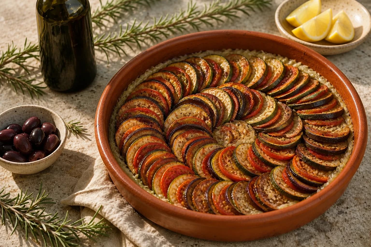 Oignons émincés et fondus étalés dans le fond du plat à gratin
