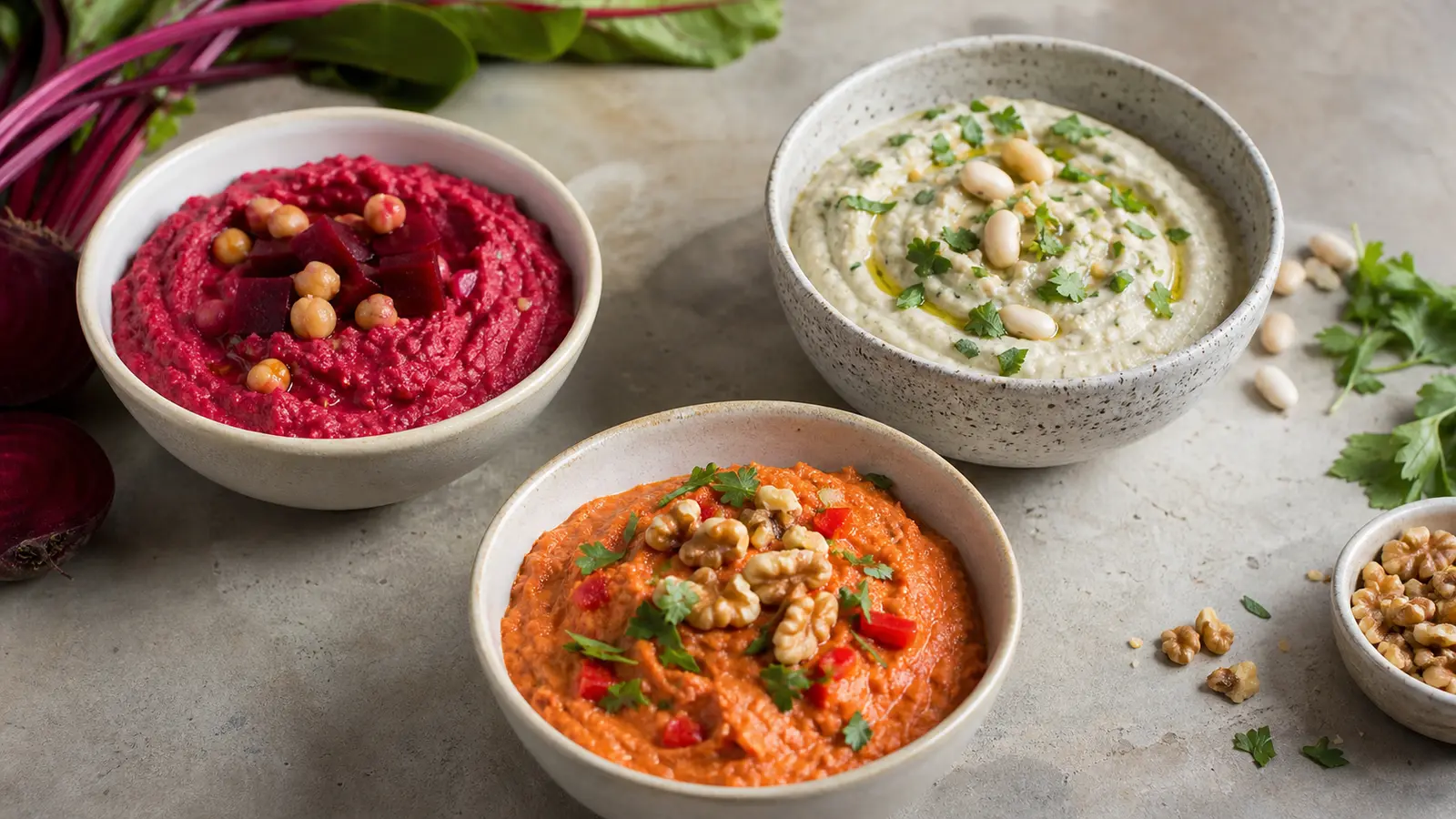 Préparer la tartinade rose à la betterave pour la recette trio de tartinades vegan pour l apero