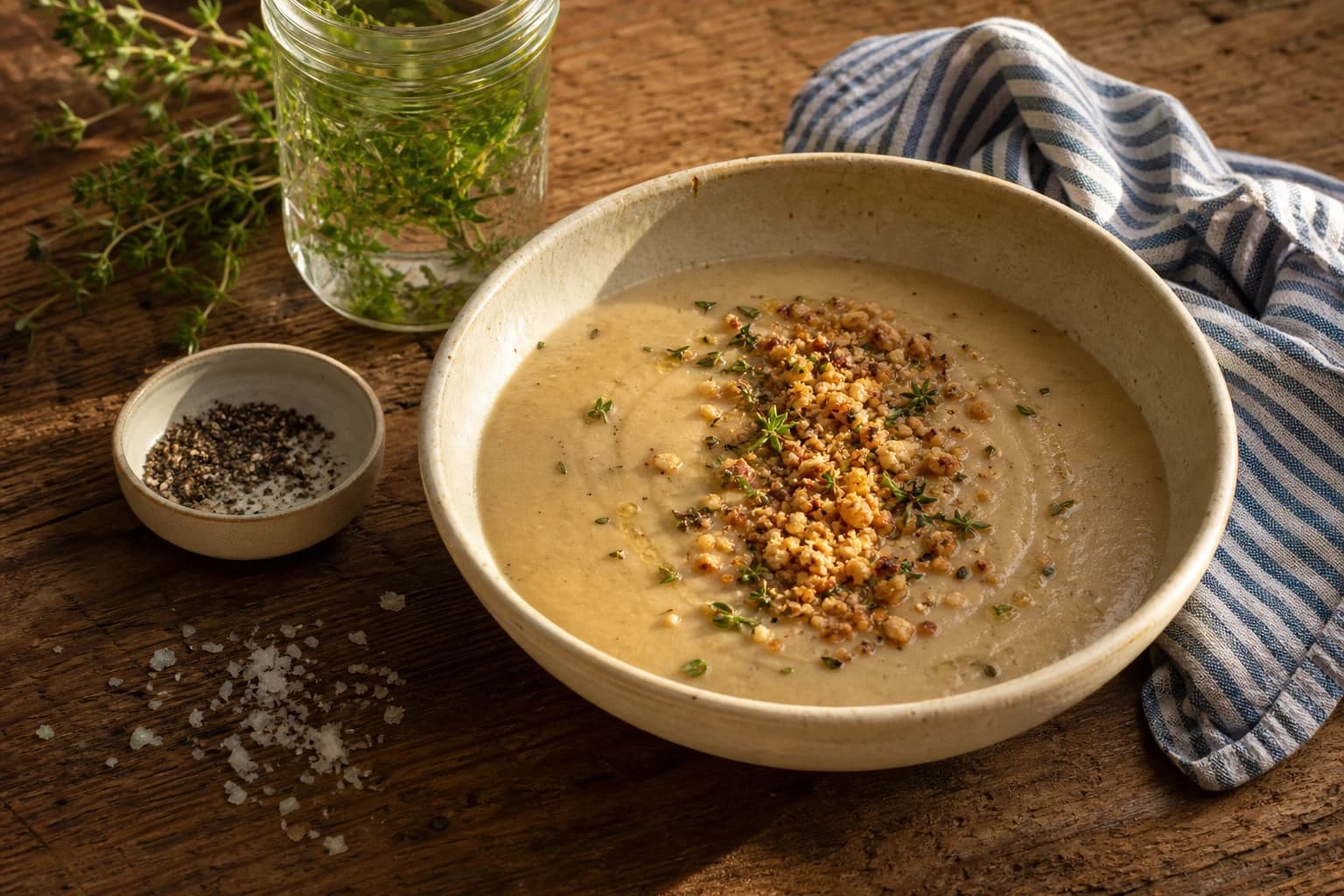 Velouté de châtaignes vegan, crémeux et réconfortant