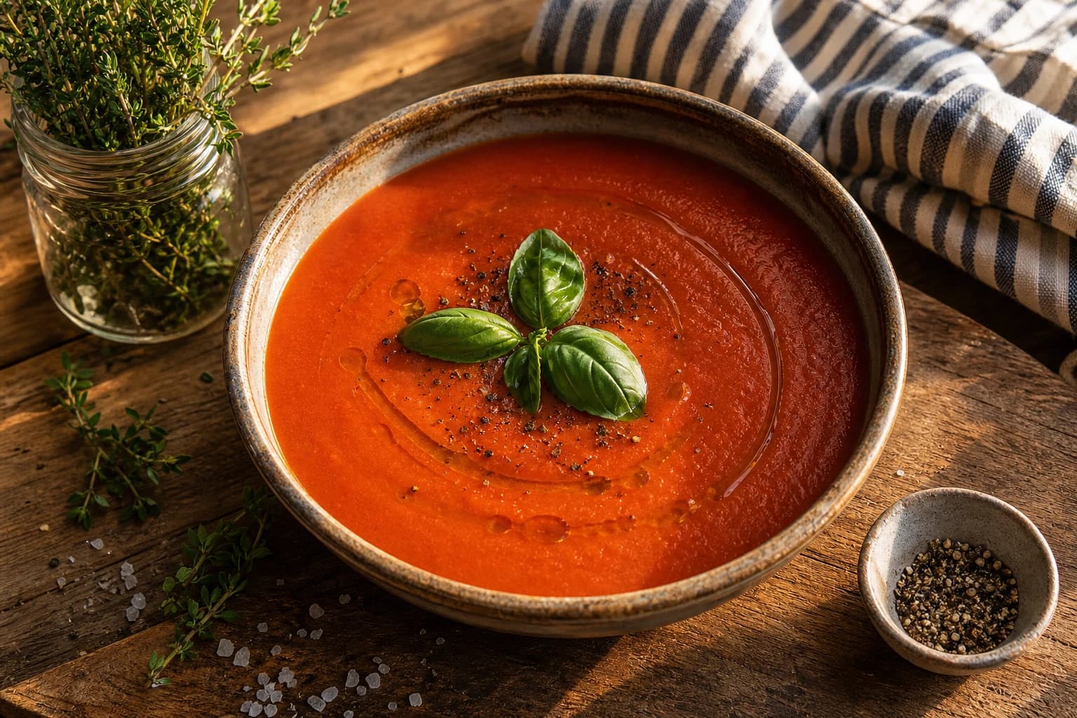 Velouté de tomates vegan : onctueux et réconfortant