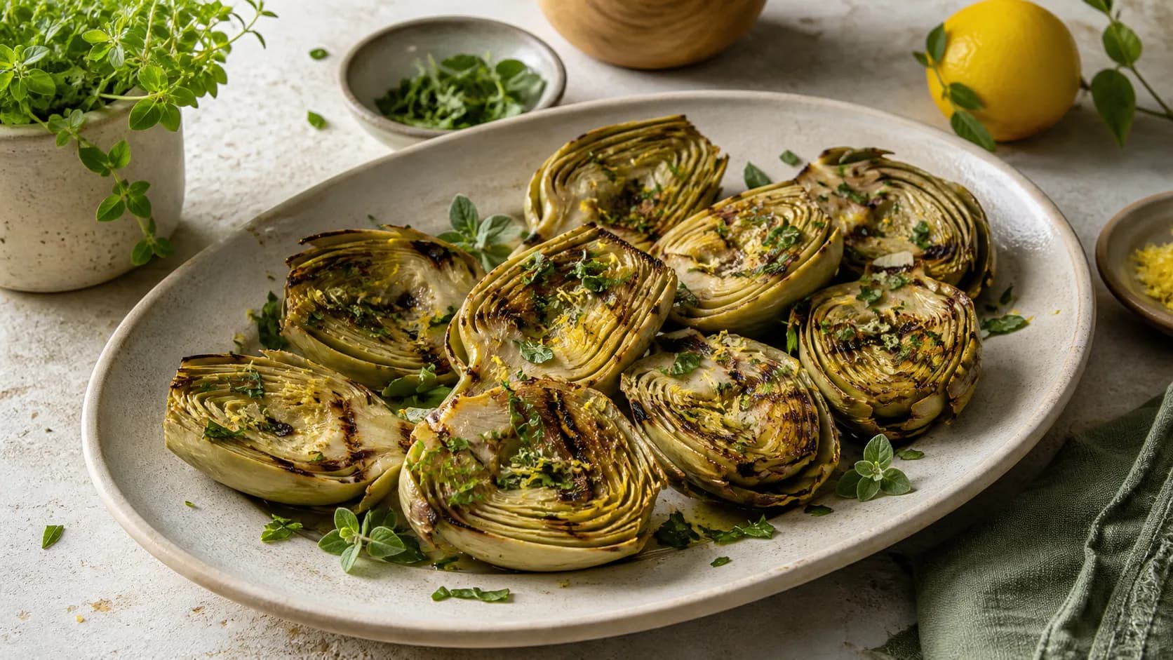 Artichauts grillés au citron : tendres et parfumés