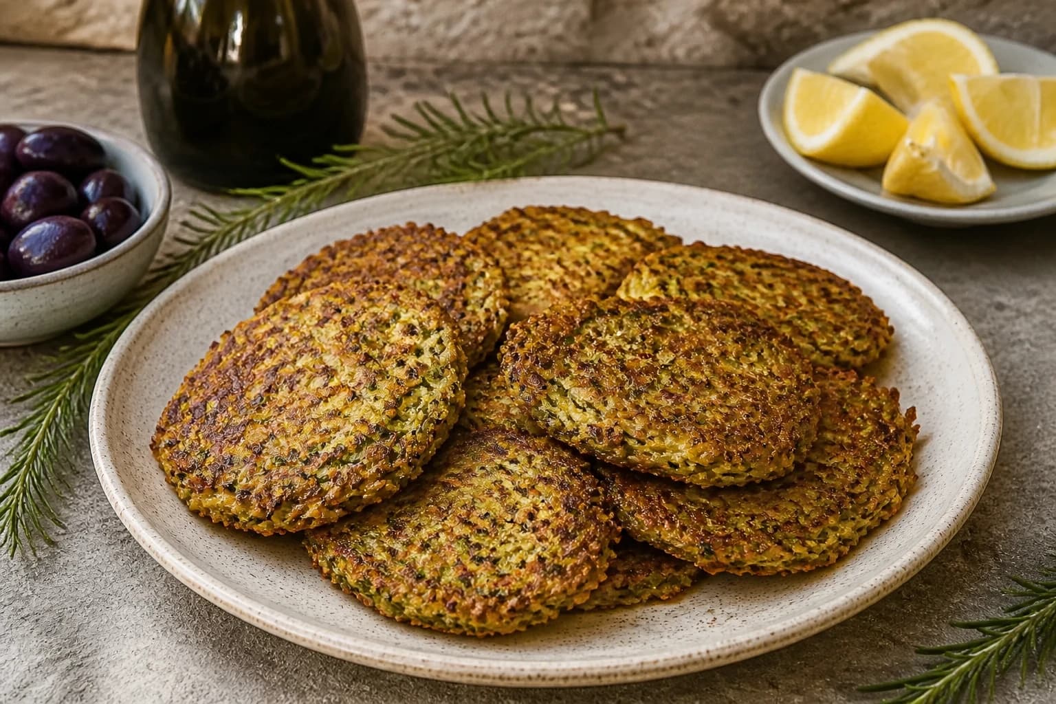 Beignets de courgette dorés et croustillants qui cuisent à la poêle