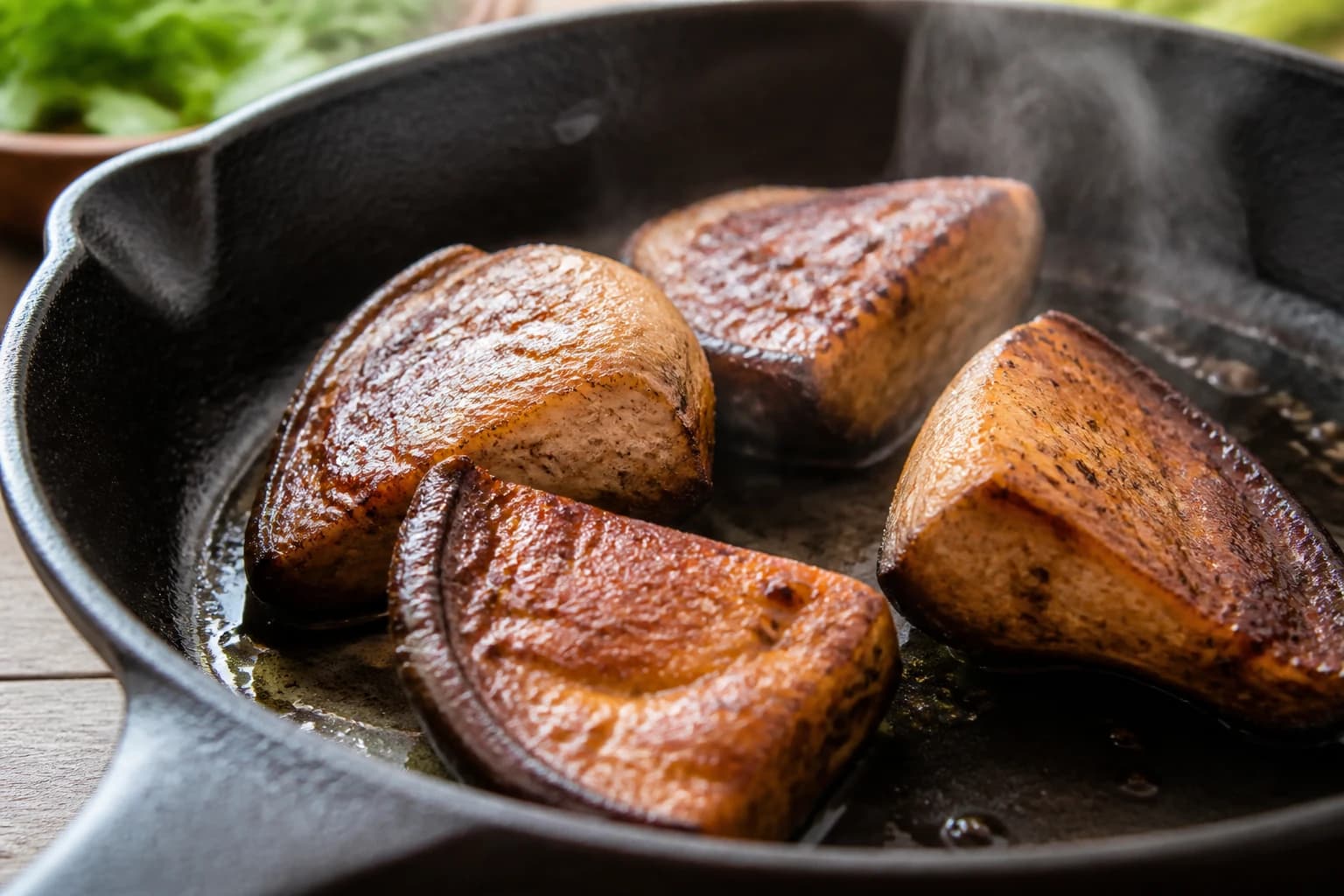 Champignons portobello dorés à la poêle