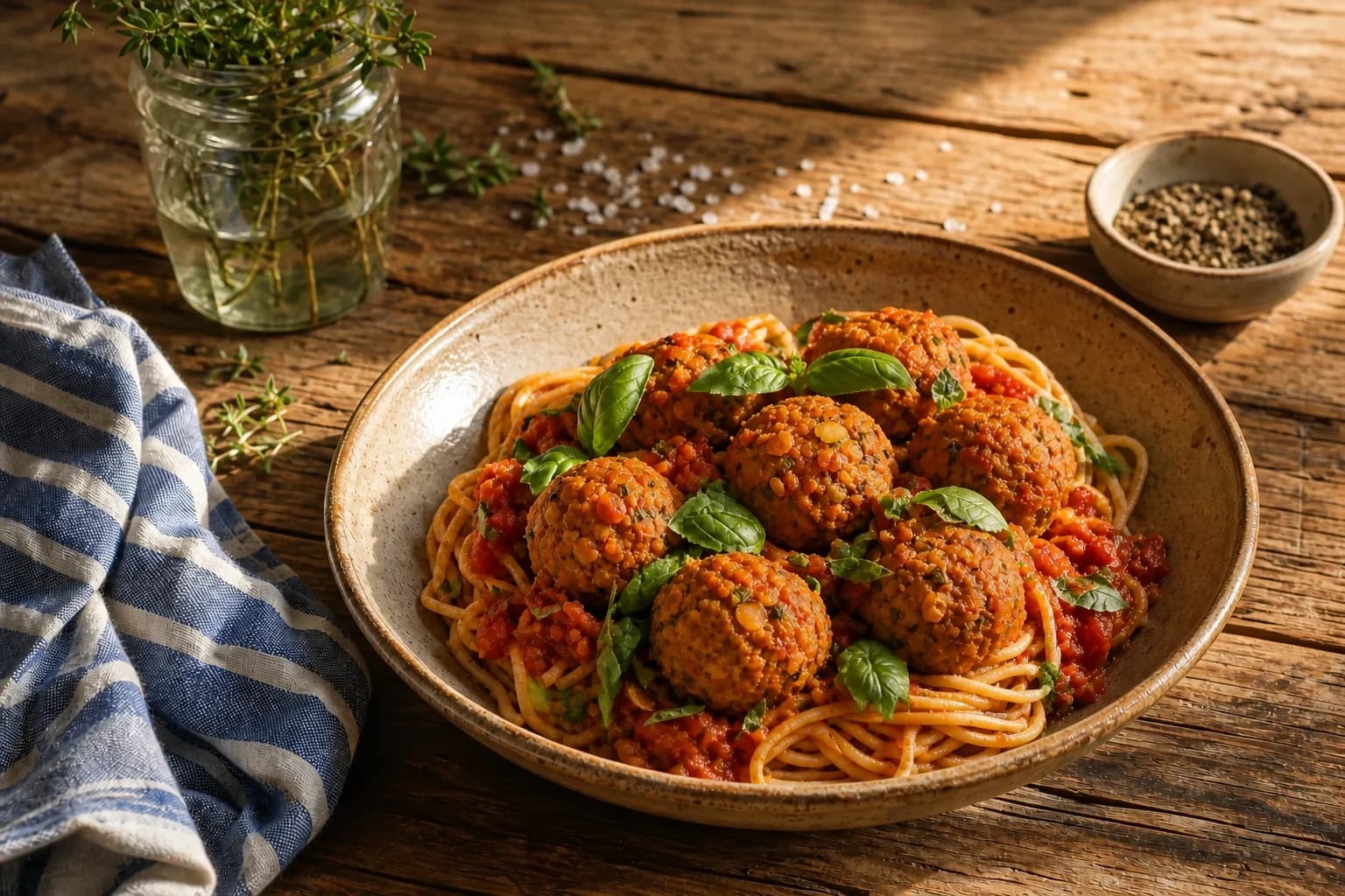 Boulettes vegan qui dorent dans la poêle