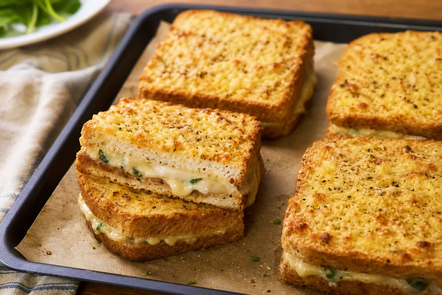 Sortir du four des croque-monsieur vegan bien gratinés