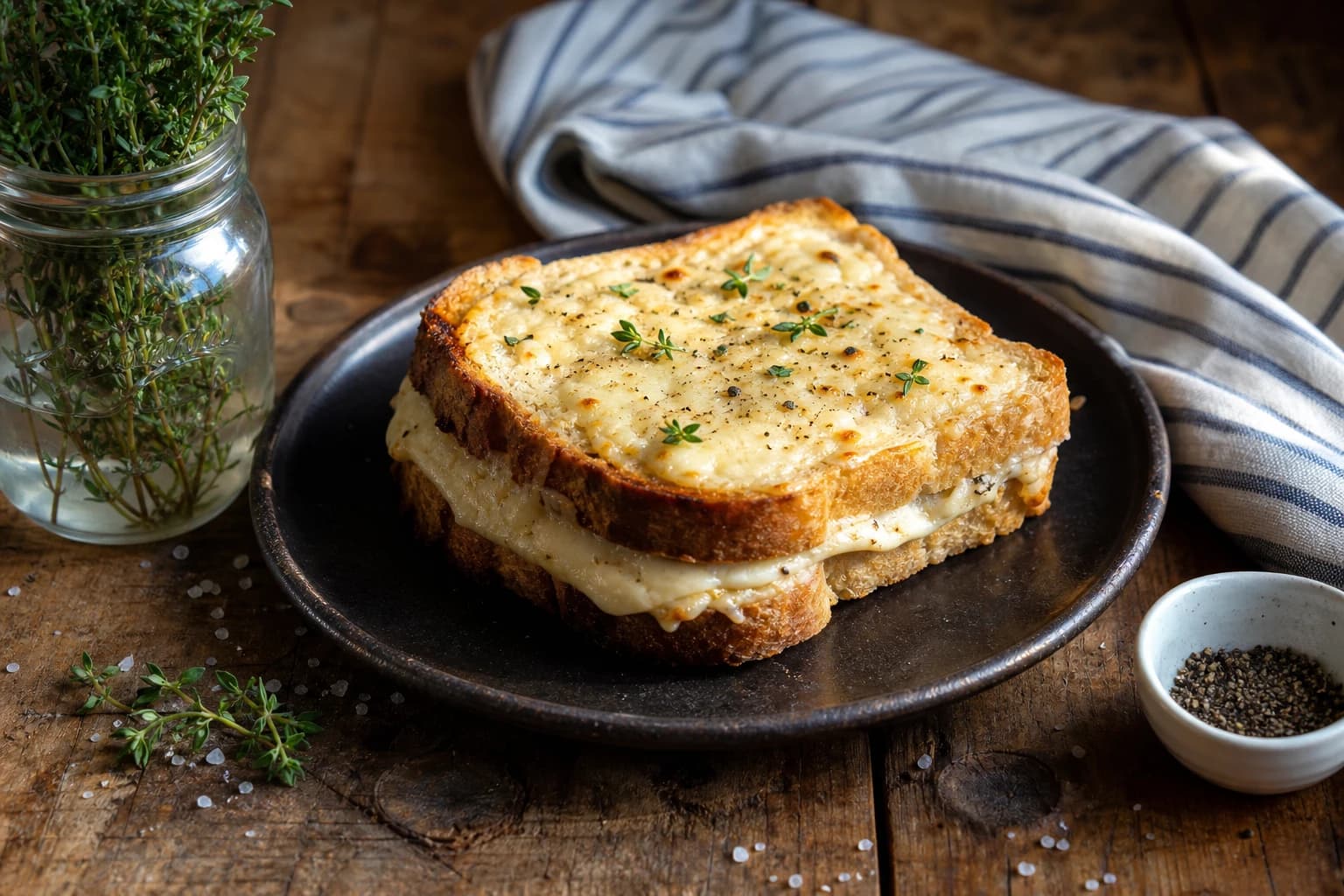 Croque-monsieur vegan, doré et ultra-fondant