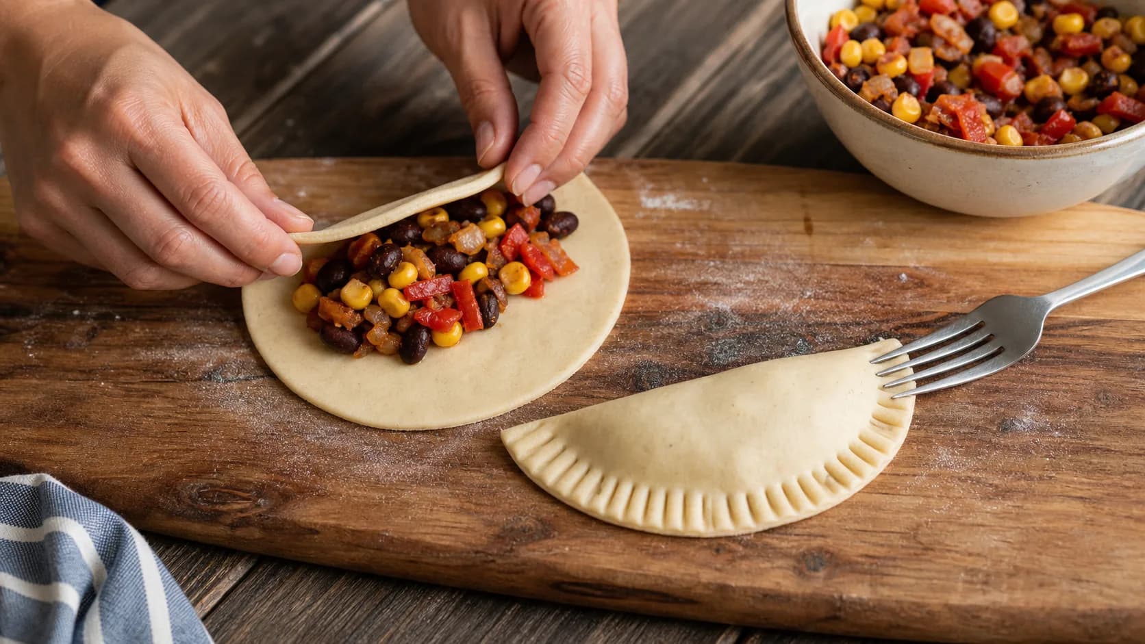 Empanadas avant cuisson