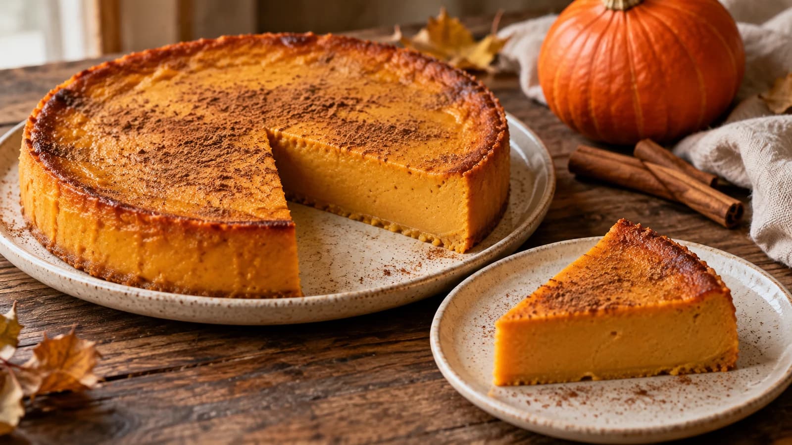 Flan Pumpkin Spice vegan au potimarron