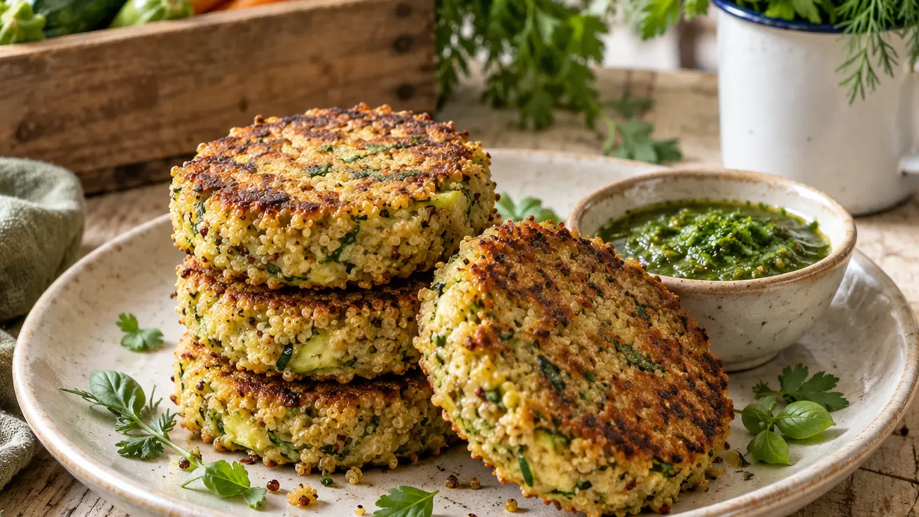Quinoa recette : mes galettes vegan courgette croustillantes