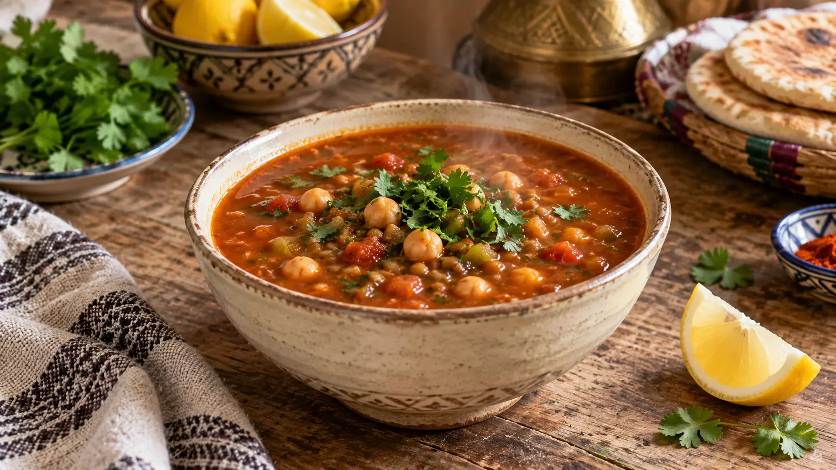 Harira vegan : la soupe marocaine réconfortante