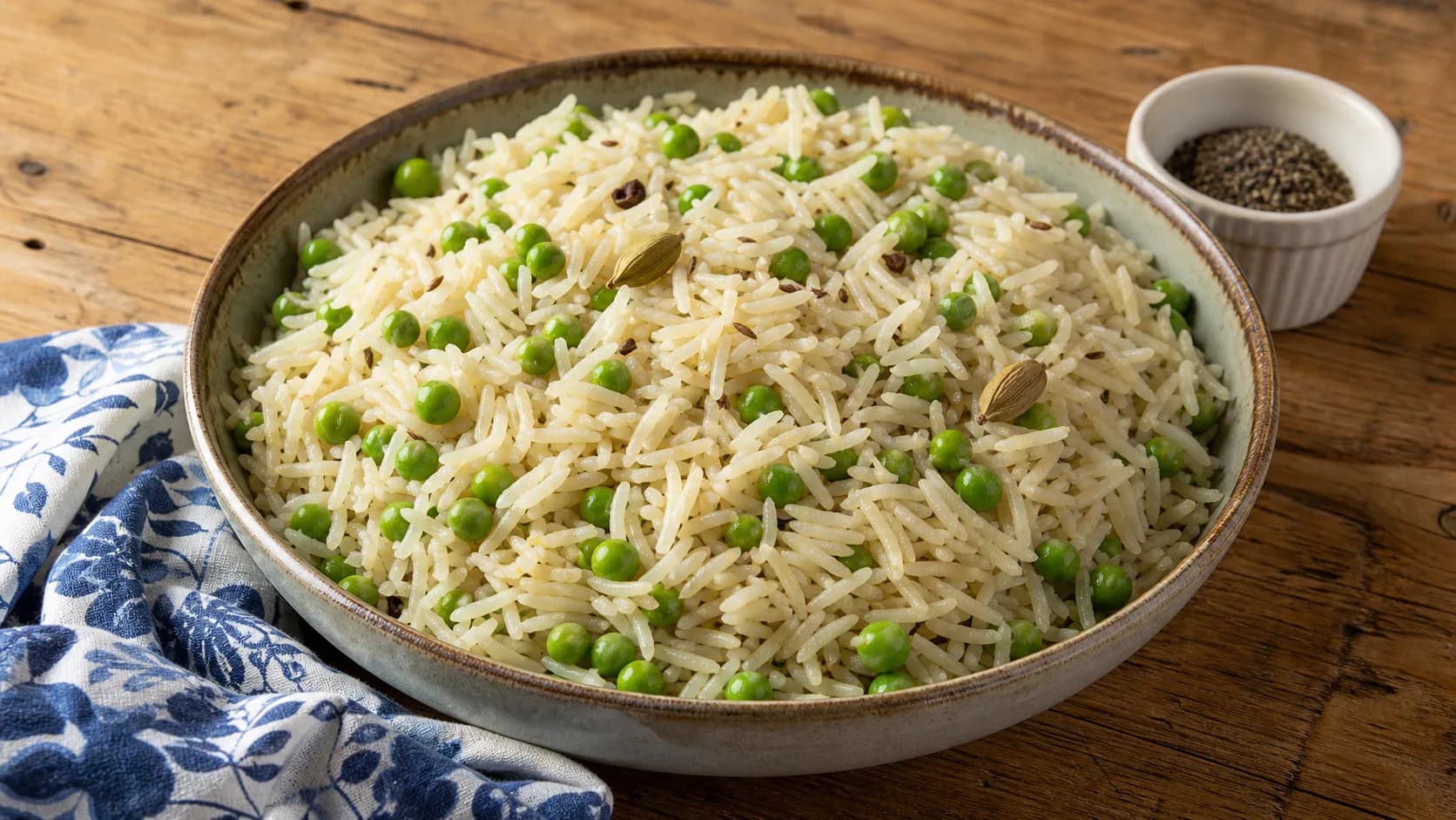 Matar pulao vegan : riz indien parfumé et facile