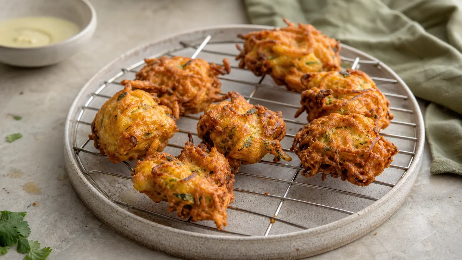 Régler la consistance avant cuisson pour la recette pakoras de legumes vegan