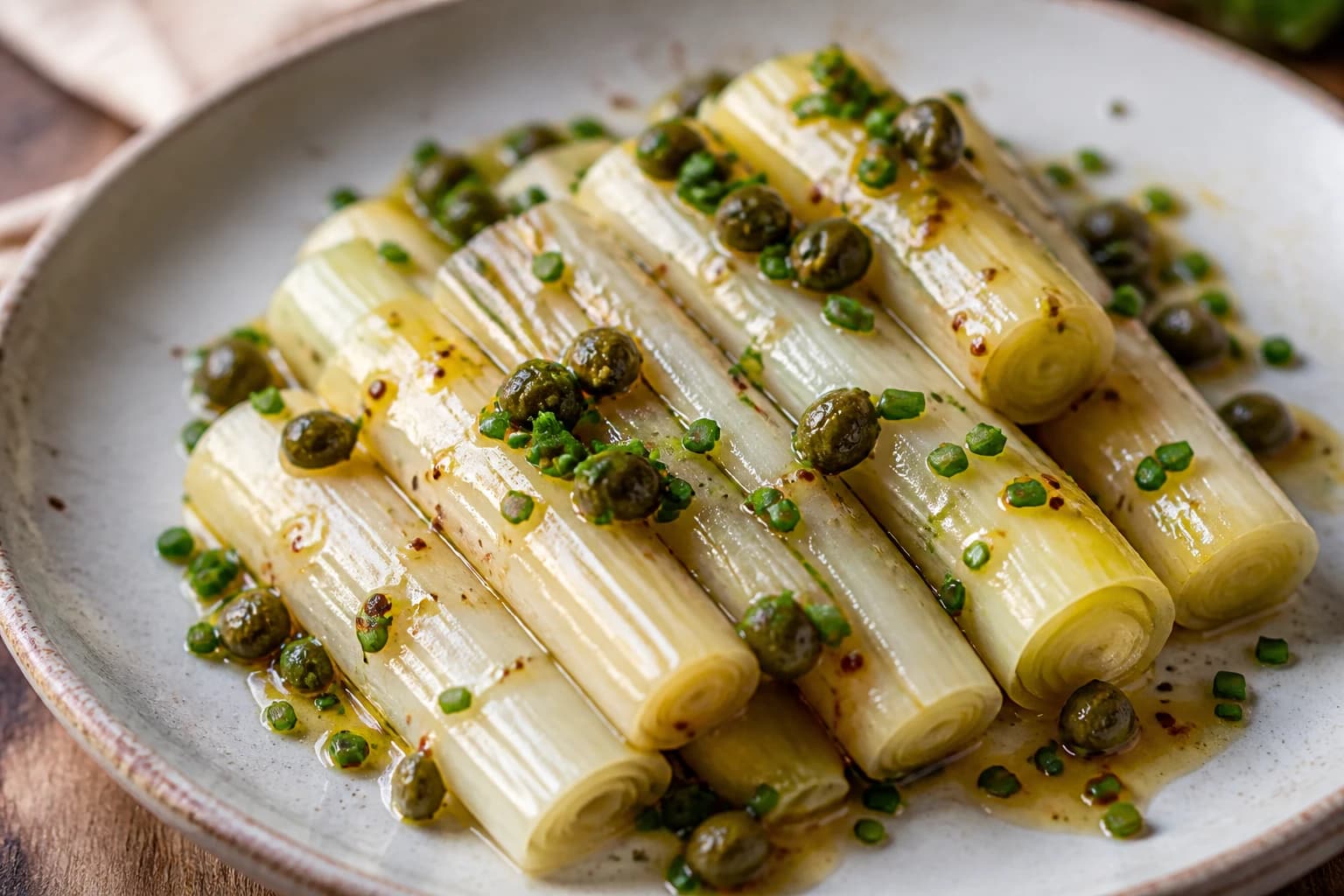 Poireaux vinaigrette vegan : la meilleure recette d'entrée froide