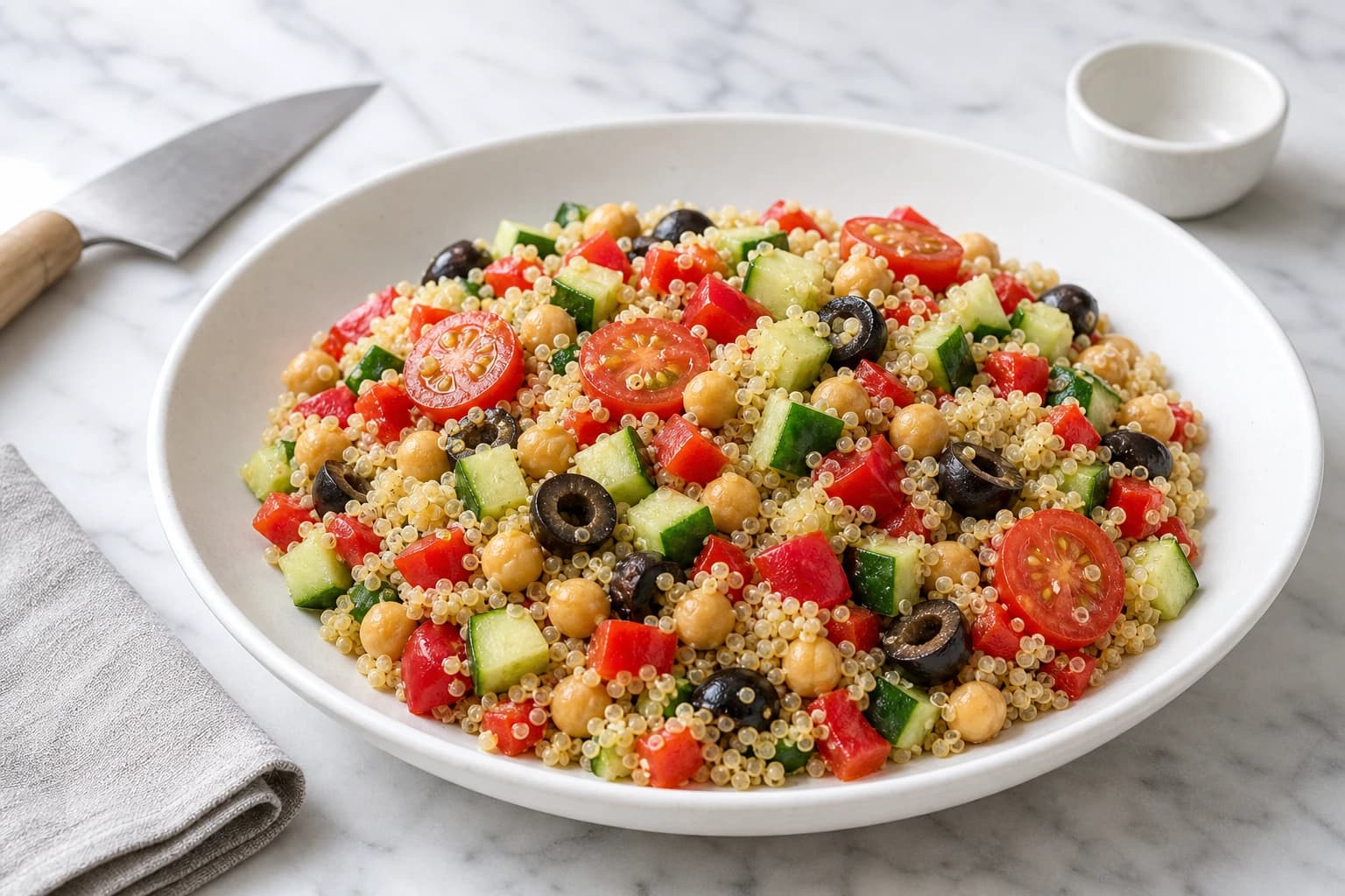 Salade de quinoa vegan : fraîche, colorée et croquante