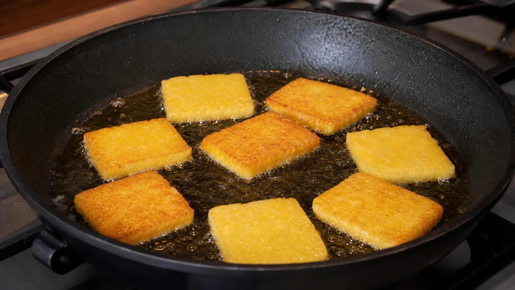 Sgagliozze dorées après friture