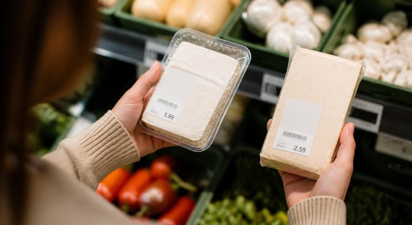 Comparaison de prix entre deux produits végétaux
