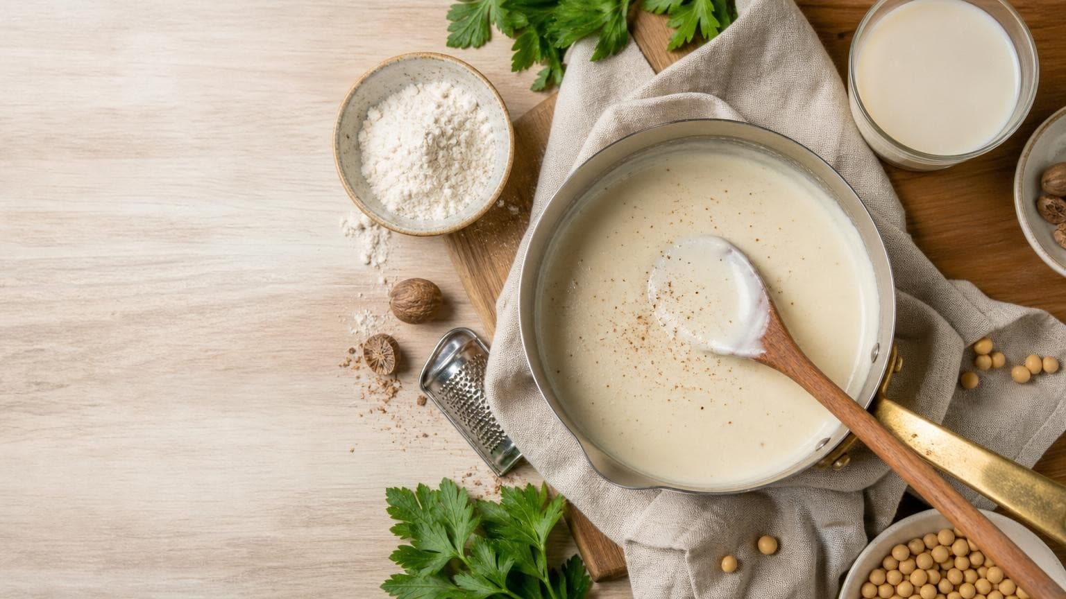 Béchamel végétale : recette maison facile et onctueuse