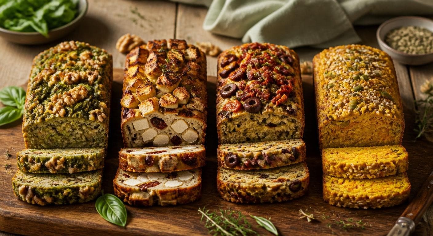 Variantes de cake salé vegan