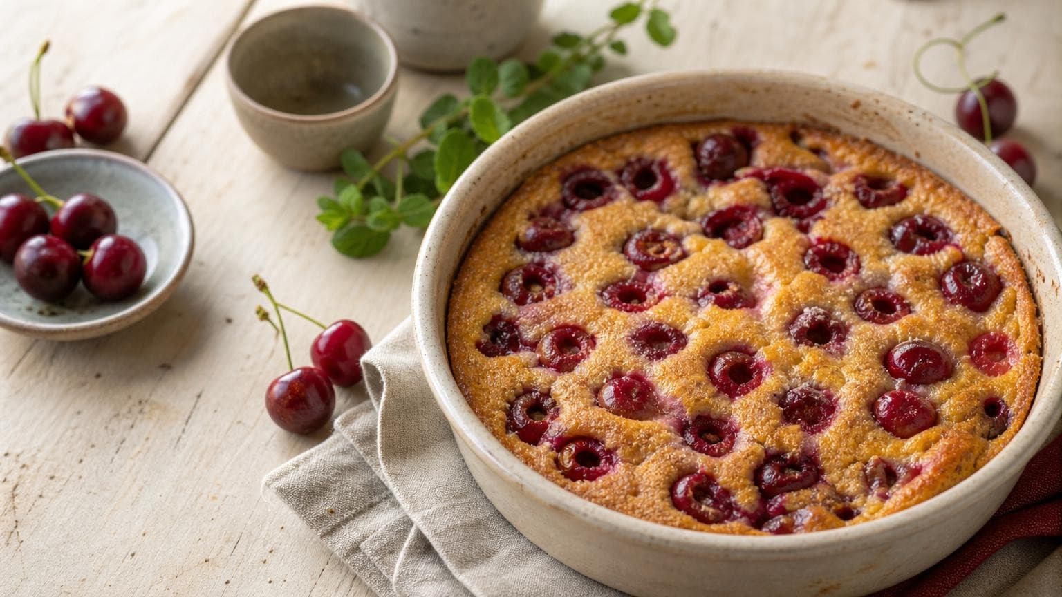 Clafoutis aux cerises vegan : recette fondante