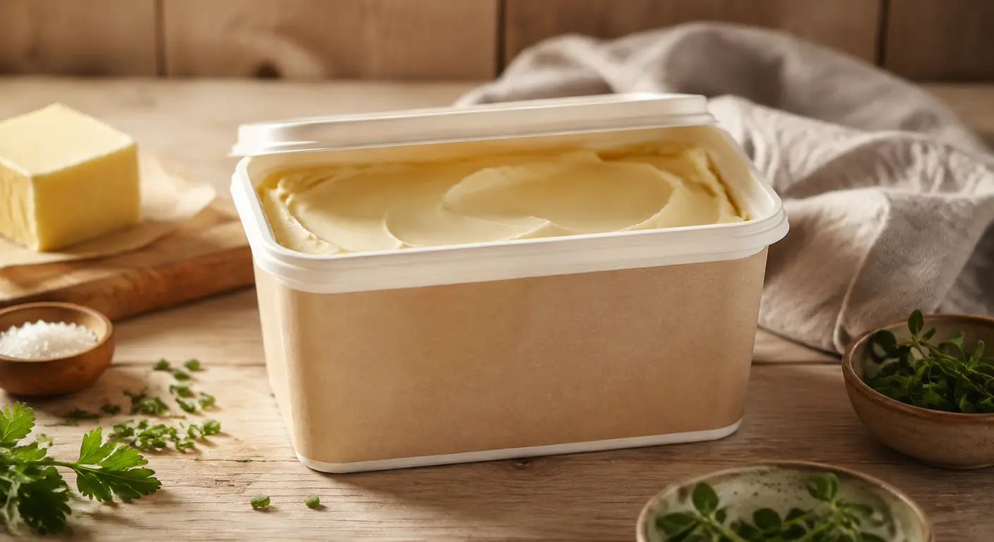 Ligne des allergènes en gras sur l'étiquette d'une margarine