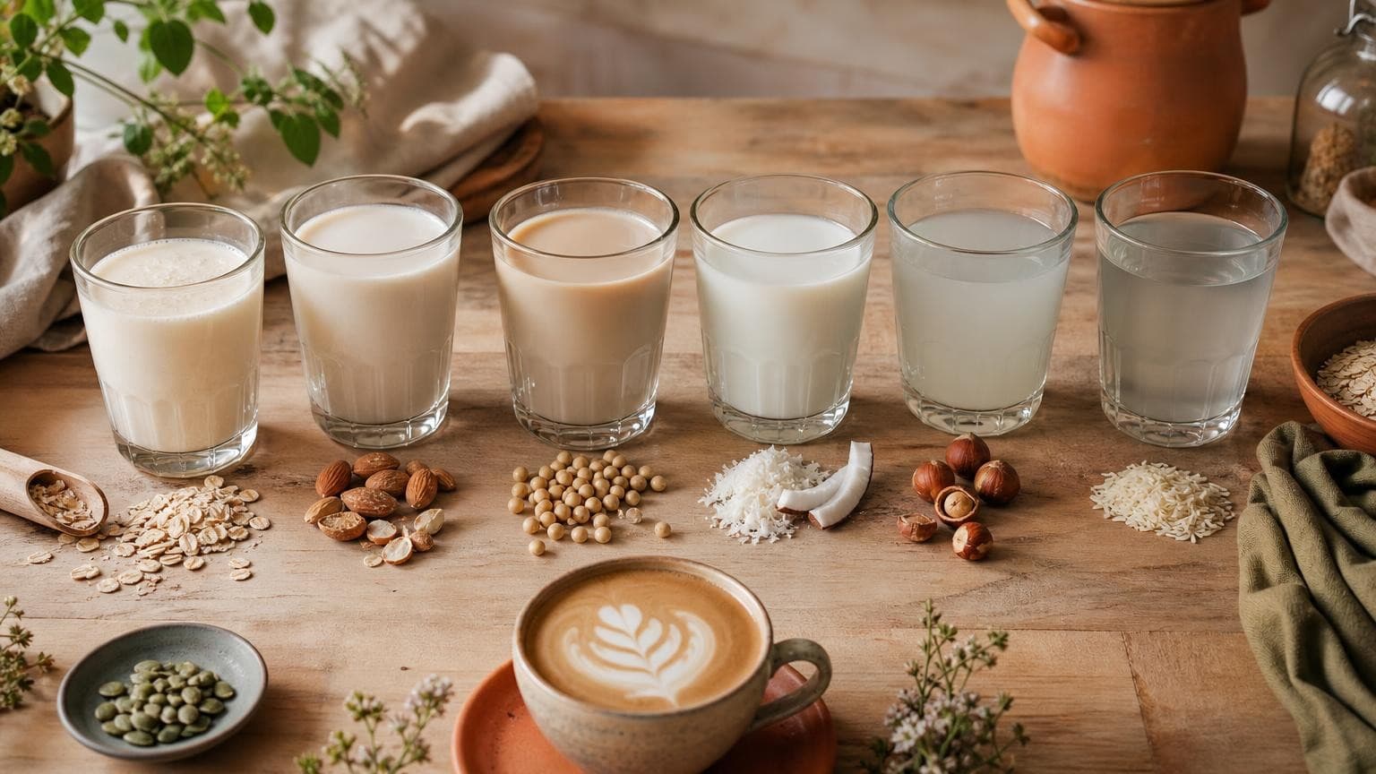 Comparatif laits végétaux barista : avoine, soja ou amande ?