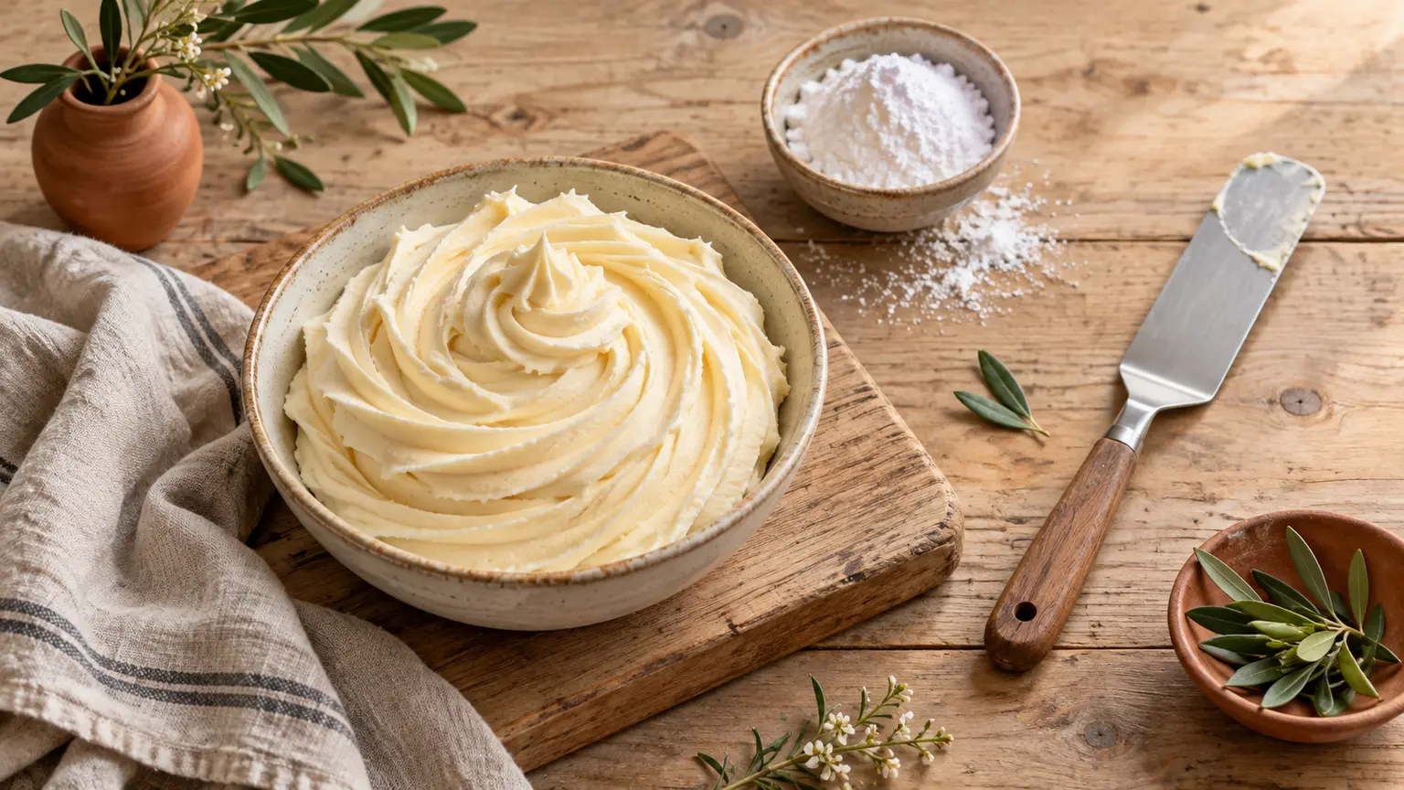 Crème au beurre vegan (buttercream) : margarine et aquafaba