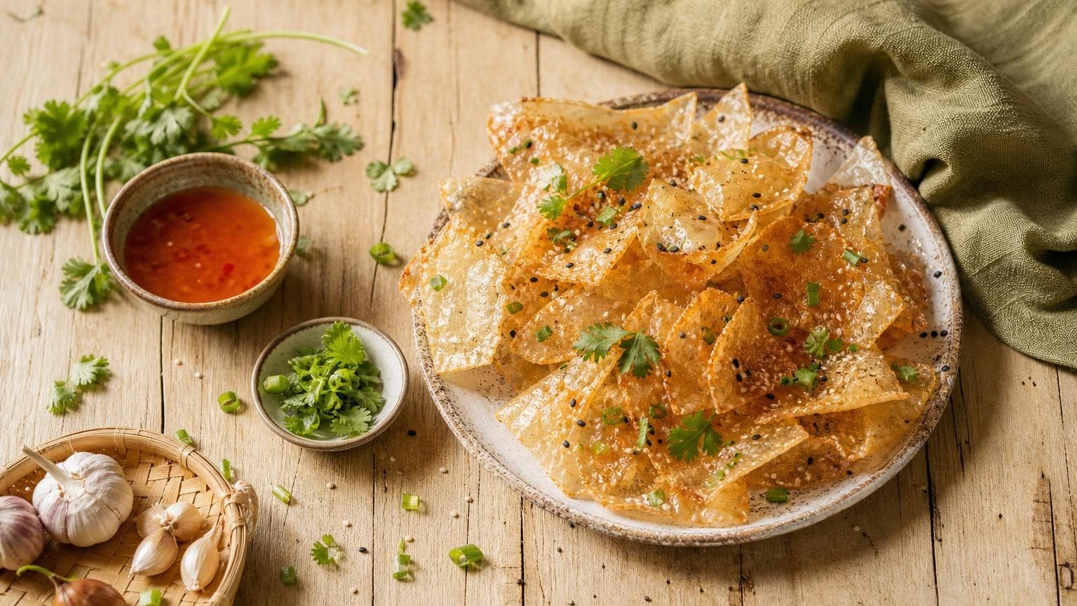 Feuille de riz frite croustillante : recette facile