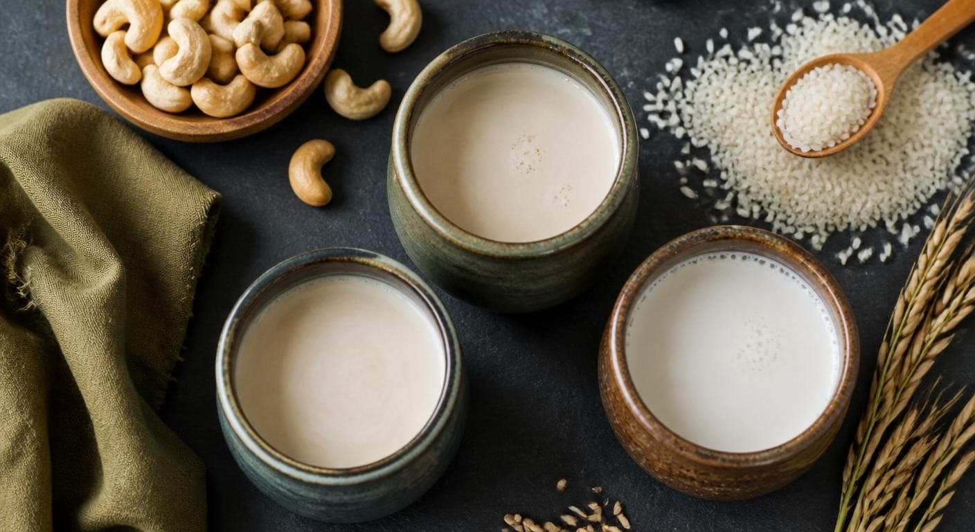 Crèmes végétales de niche : cajou, riz et épeautre