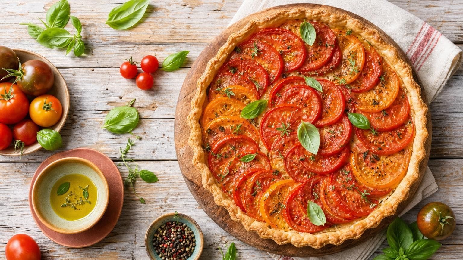 Tarte tomate moutarde : la recette végétarienne