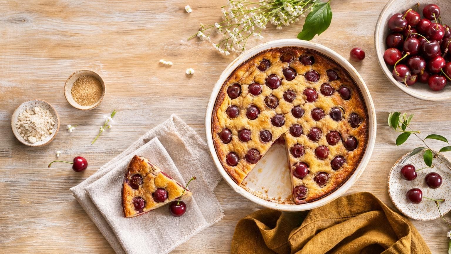 Clafoutis vegan sans gluten : recette fondante