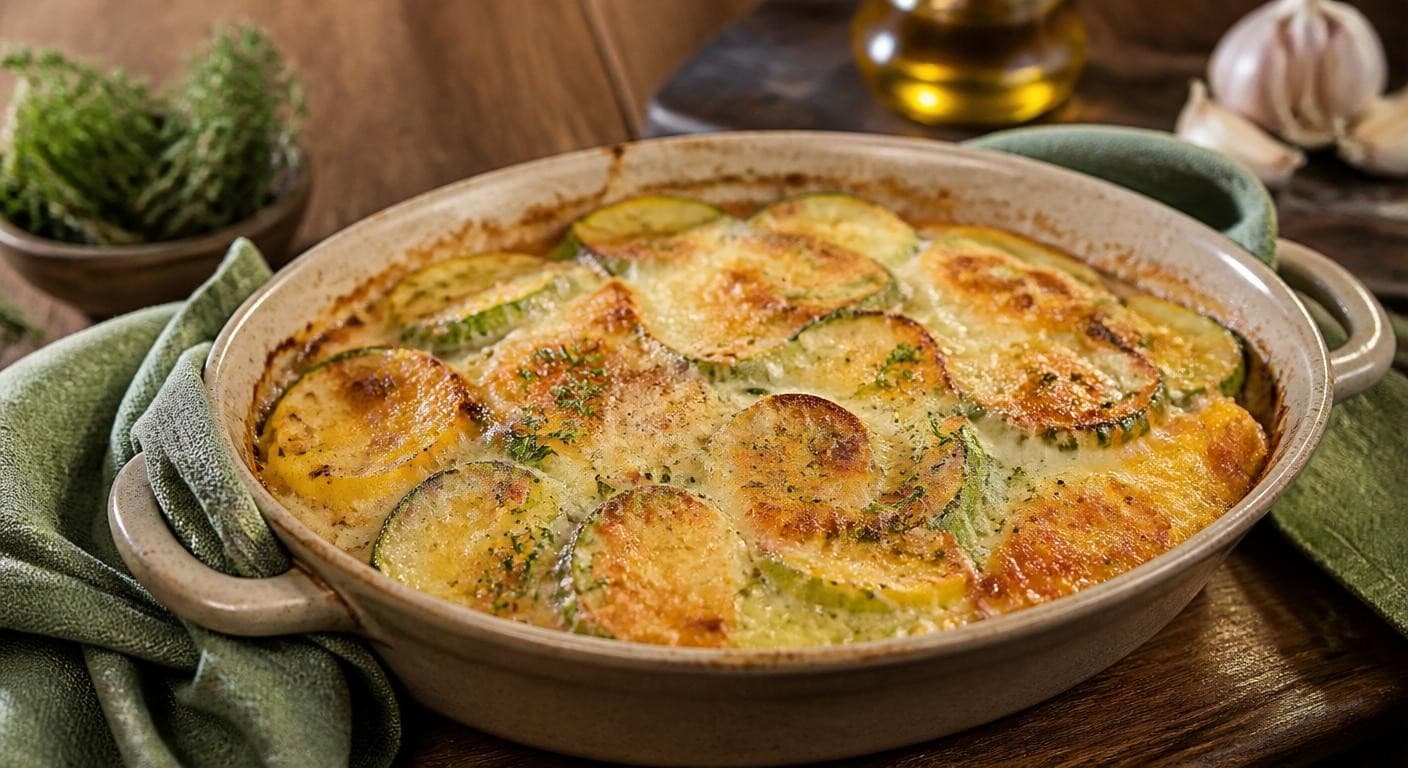 Gratin de légumes doré et crémeux à la crème végétale