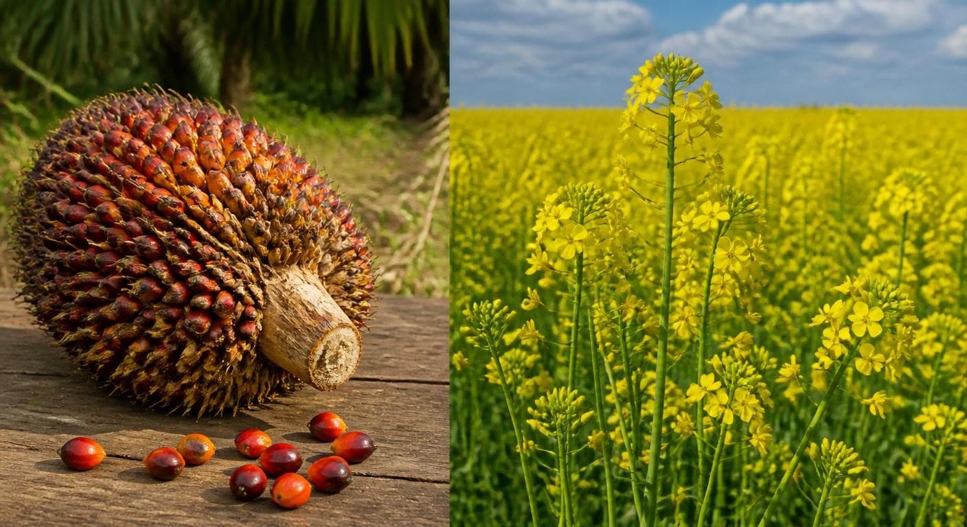 Huile de palme et colza : deux origines pour une margarine