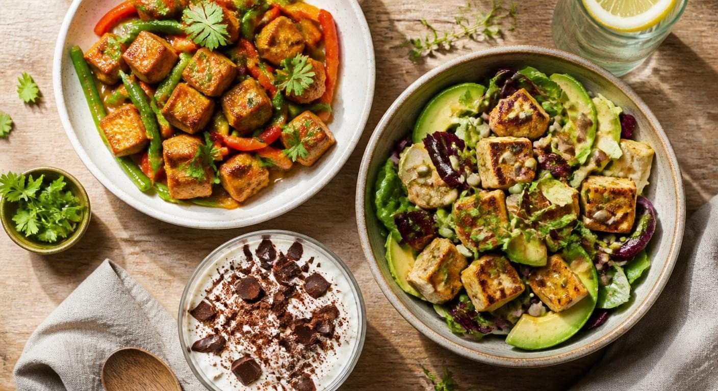 Trois préparations de tofu selon l'usage