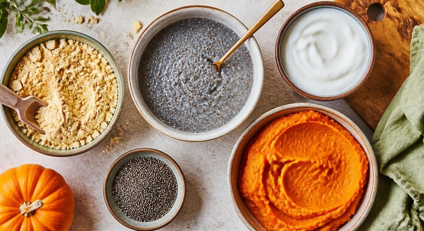 Substituts d'œuf pour muffins salés végétariens véganes